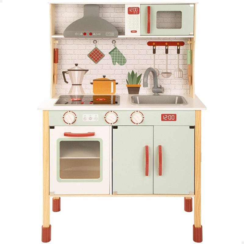 Giochi d'Imitazione Cucina in Legno Giocattolo per Bambini - Cucina Luci e Suoni alta 104 cm