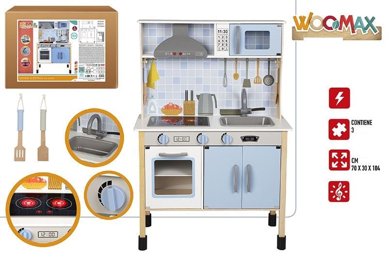 Cucina in Legno per Bambini con Luci e Suoni, altezza 104 cm – The