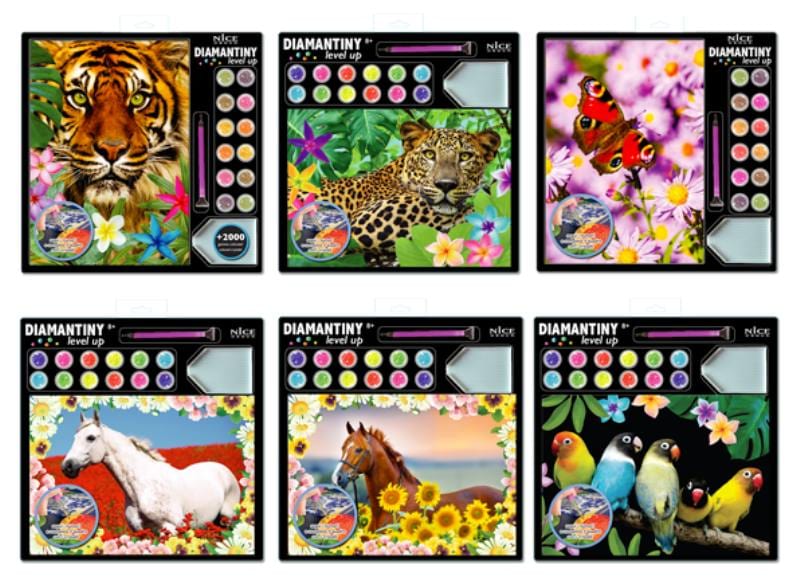 Gioco Creativo Diamantiny Level Up Wild, Mosaico con Diamanti