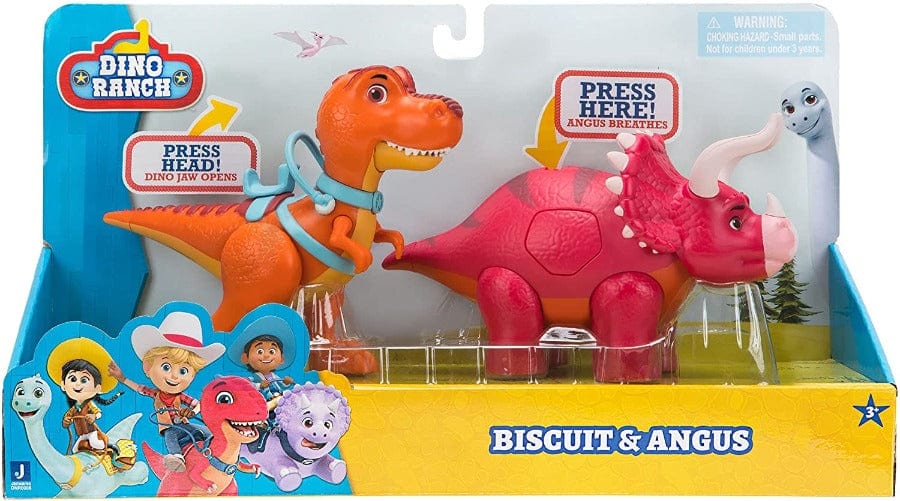 Bambole, playset e giocattoli Dino Ranch Dinosauri con Funzione, Biscuit e Angus