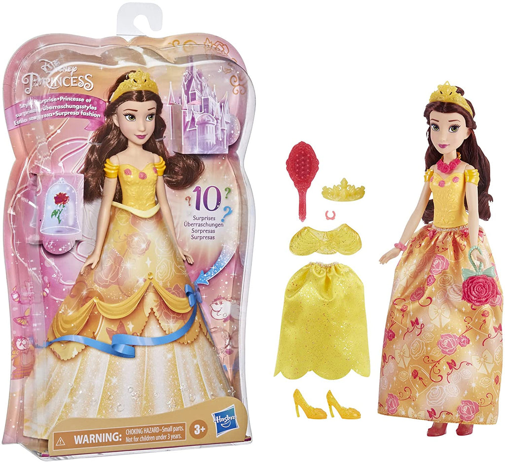 Bambole Disney Princess Surprise Belle - Bambola Principessa con 10 Sorprese Disney Princess Surprise Belle, Bambola Principessa con 10 Sorprese