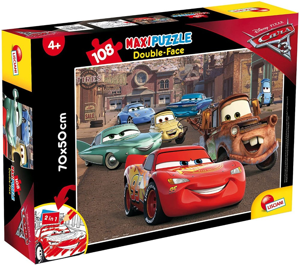 Disney Cars Maxi Puzzle Colorabile 2in1 - 108 Pezzi - The Toys Store