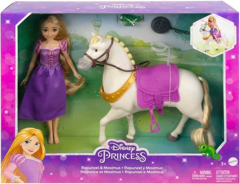 Bambole Disney Princess Rapunzel con Cavallo Maximus