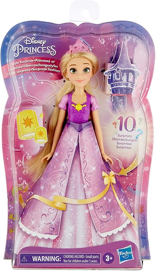 Bambole Disney Princess Surprise Rapunzel, Bambola Principessa con 10 Sorprese Disney Princess Surprise Rapunzel, Bambola con 10 Sorprese