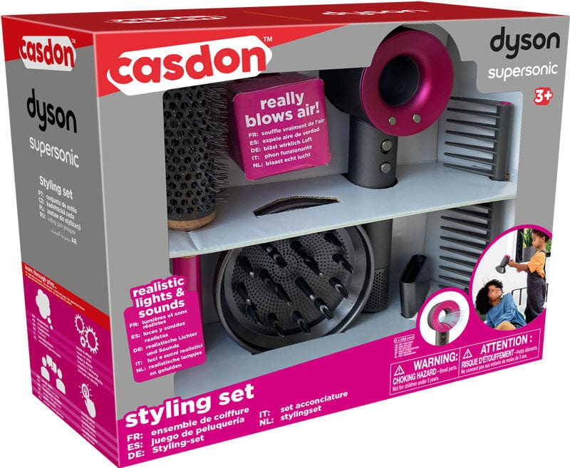 Elettrodomestici giocattolo Dyson Supersonic Styling Set, Phon Giocattolo con Accessori Acconciature Dyson Aspirapolvere Giocattolo - Scopa Elettrica Toys