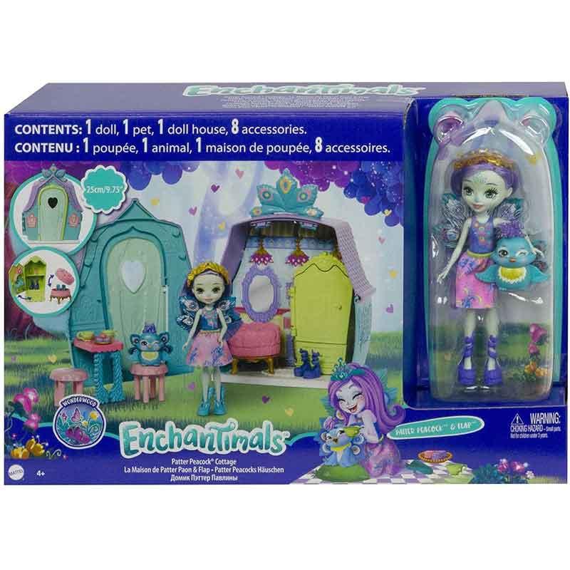 Casa delle Bambole Enchantimals playset Cottage con Bambola e Accessori