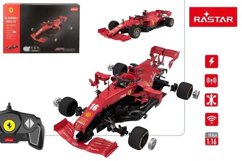 Giocattoli telecomandati Ferrari F1 Radiocomandata, Rastar Costruisci e Guida Formula1 scala 1:16 Ferrari F1 Radiocomandata, Rastar Costruisci e Guida Formula1 SF1000