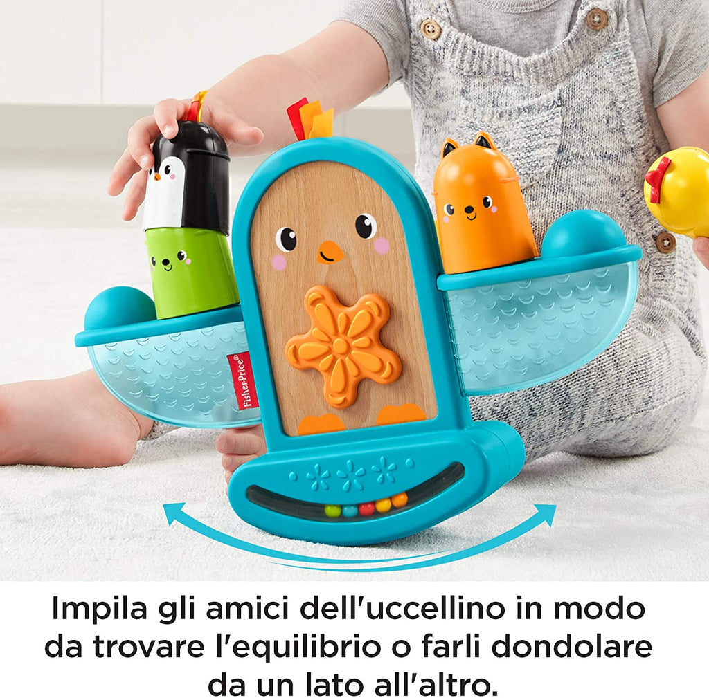Giochi multiattività per bebè Fisher Price Uccellino Dondolino Giocattolo Attività +6 Mesi