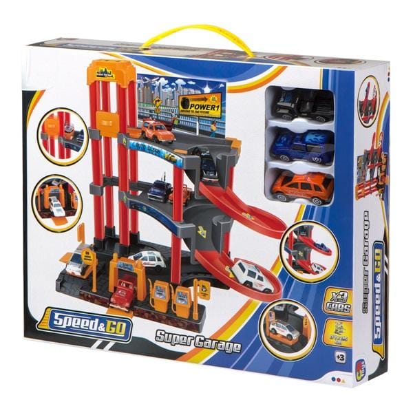 Garage a tre Livelli con Macchinine e tanti Accessori - The Toys Store