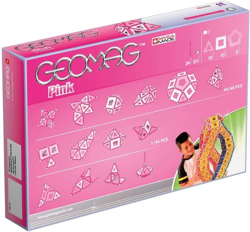 Costruzioni giocattolo Geomag Panels Pink | Costruzioni Magnetiche 68 pz Costruzioni Geomag Pink da 22pz | The Toys Store