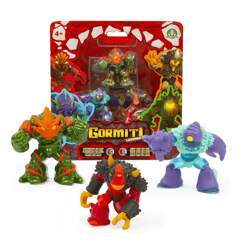 Action figure Gormiti Legends Personaggi 5cm, set da 3 Action Figures