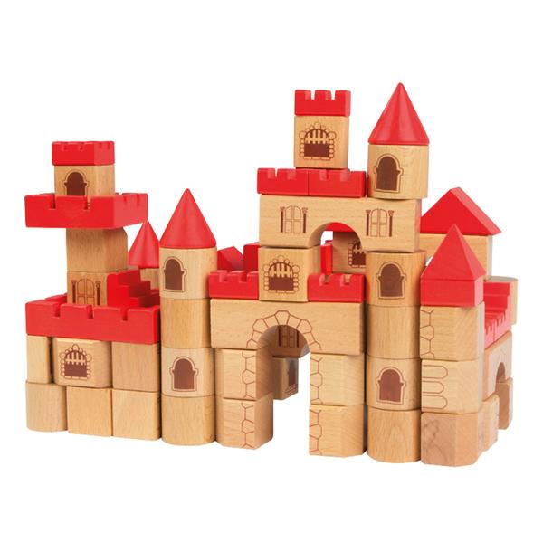 Costruzioni giocattolo Costruzioni in Legno Castello Medievale 100pz
