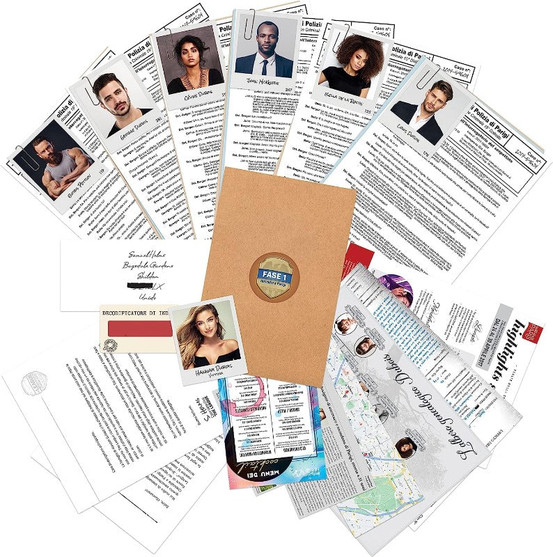 Giochi di società Gioco di Società Omicidio a Parigi, Investigation Files Goliath Scatola rigida Gioco di Società Omicidio a Parigi, Investigation Files Goliath 