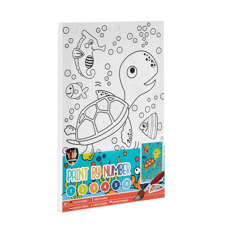 Colora e Decora Set disegno su Tela con Numeri, Gioco Artistico per Bambini +4 Anni