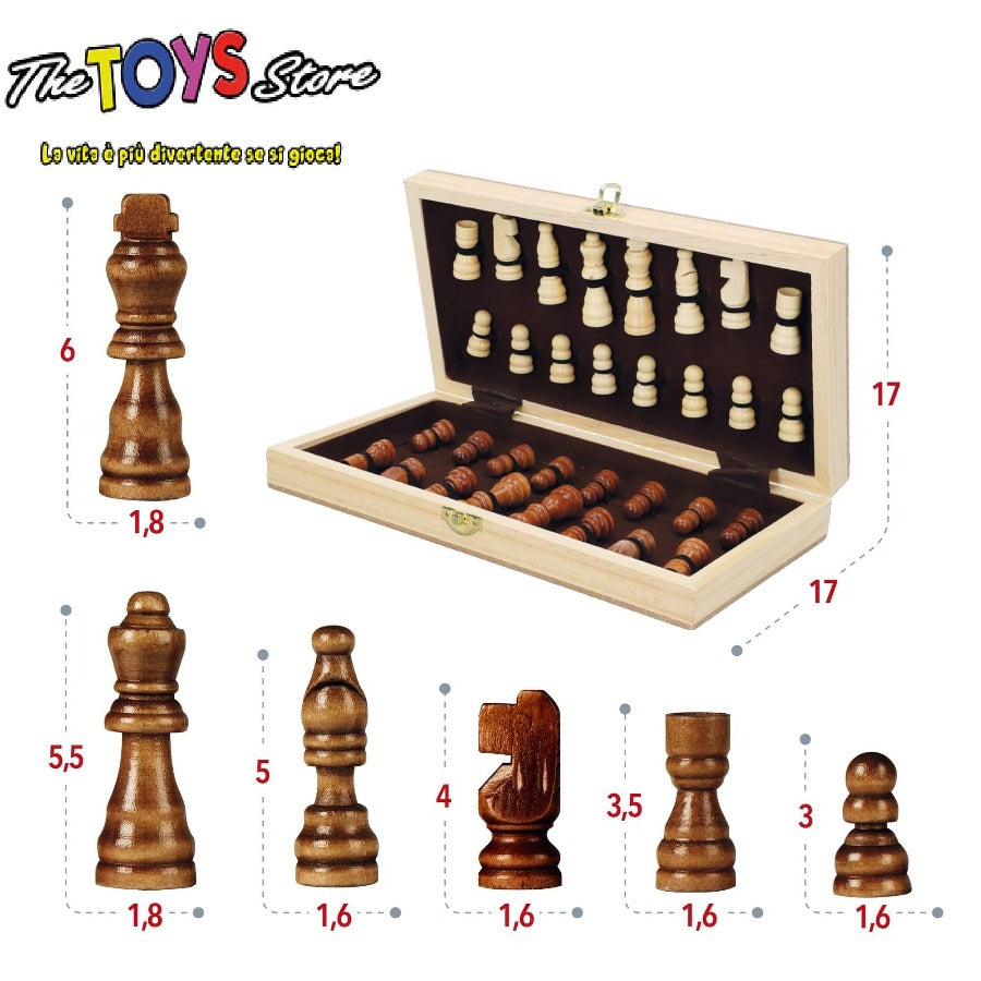 Scacchiera in Legno Richiudibile - The Toys Store