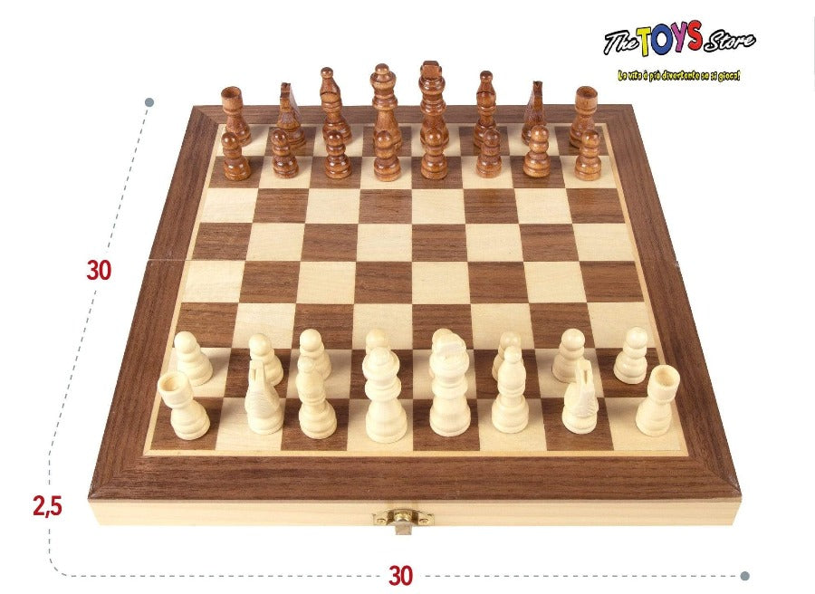Scacchiera in Legno Richiudibile - The Toys Store