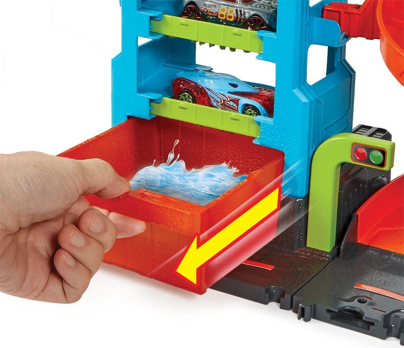 Hot Wheels Hot Wheels City, Mega Torre Autolavaggio Cambia Colore
