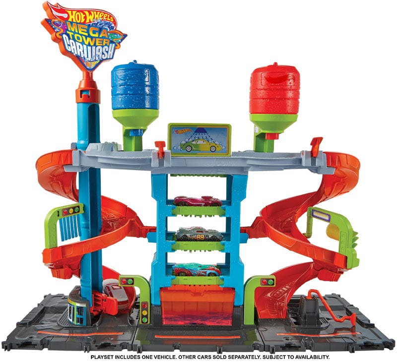 Hot Wheels Hot Wheels City, Mega Torre Autolavaggio Cambia Colore