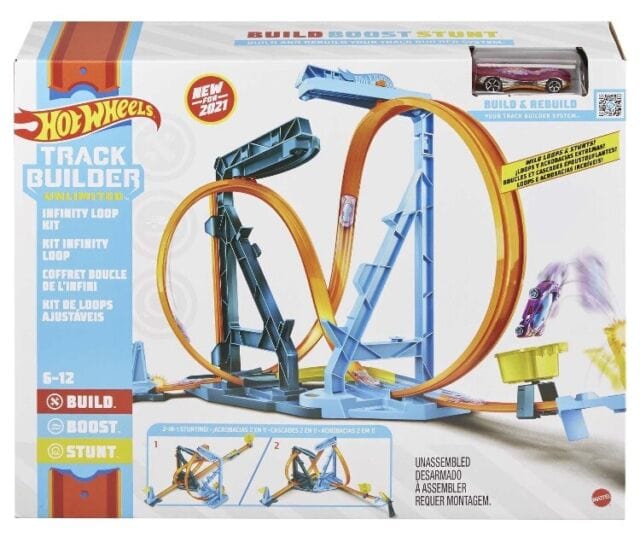 Hot Wheels Hot Wheels Kit Loop Infinito, Track Builder Unlimited Slanci e Acrobazie, GVG10