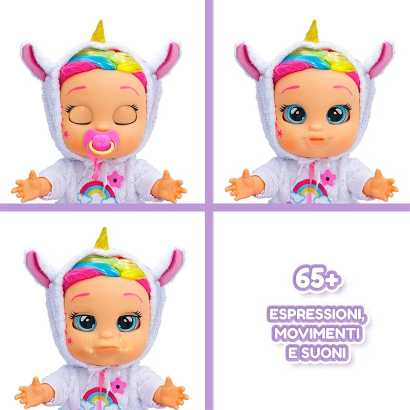 Cry Babies First Emotions, Bambola dreamy Interattiva, 65 espressioni e movimenti