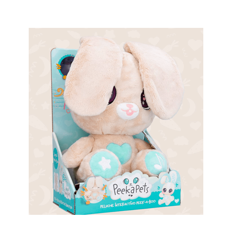 Peekapets - Coniglietto Interattivo Cucù, Peluche Luci e Suoni a partire da 0 Mesi