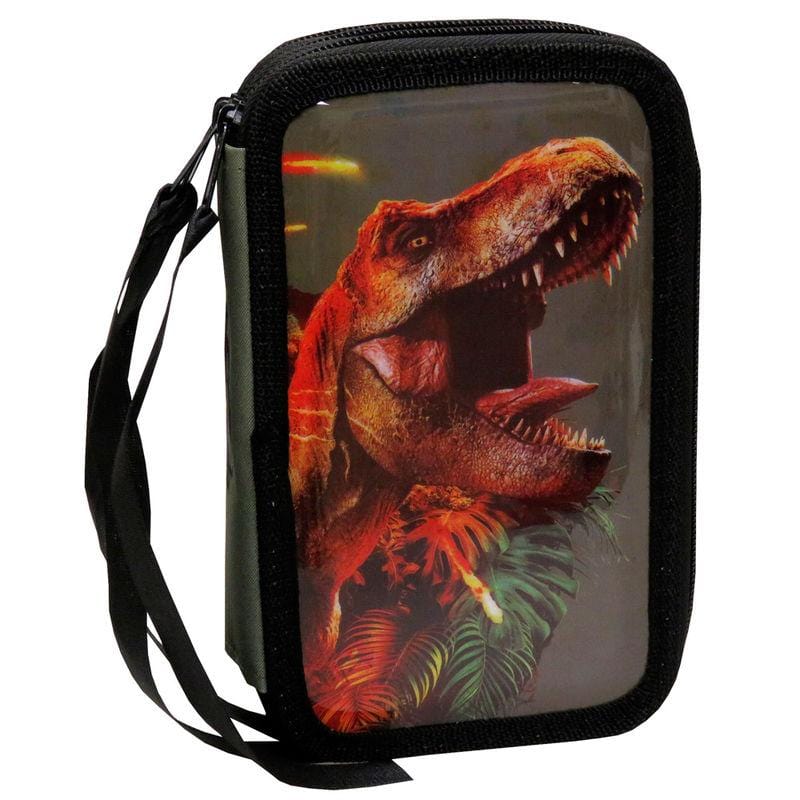Astuccio 3 scomparti Jurassic World Portacolori include 36