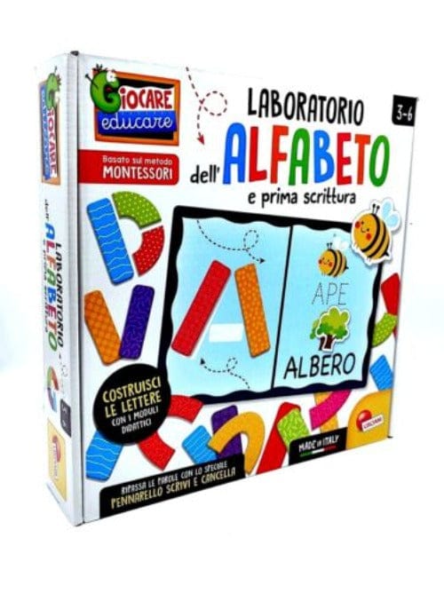 Giocattolo educativo Montessori Laboratorio Alfabeto e prima Scrittura, Lisciani Educativi