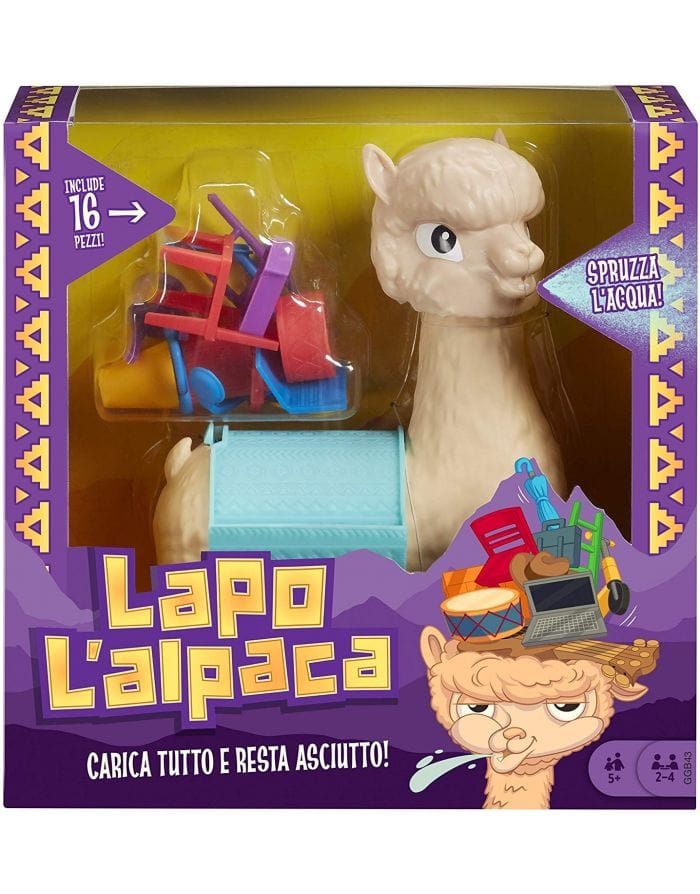 Giochi di società Lapo L'Alpaca Gioco di Società per Bambini, Mattel GGB43