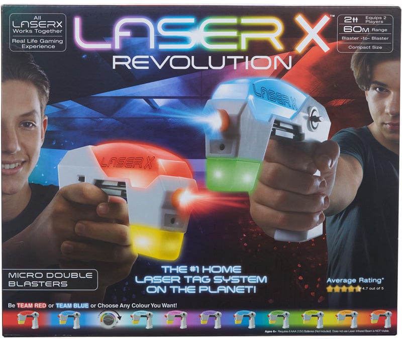 Bizak Laser X Revolution 62948046 Pistolet Laser Longue portée avec Recharge Rapide et Gilets, Cadeau pour garçons et Filles à partir de 6 Ans Bizak Laser X Revolution 62948046 Pistolet Laser Longue portée avec Recharge Rapide et Gilets, Cadeau pour garçons et Filles à partir de 6 Ans