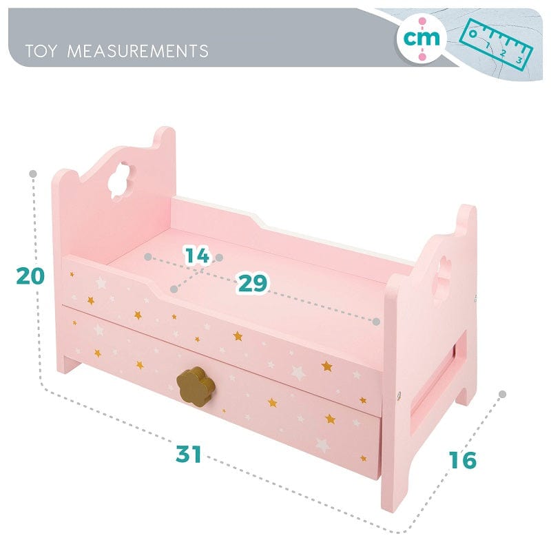 Bambole, playset e giocattoli Letto in Legno per Bambole e Bambolotti