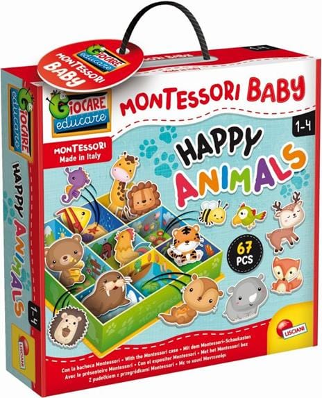 Giocattoli Montessori Baby, Bacheca Happy Animals