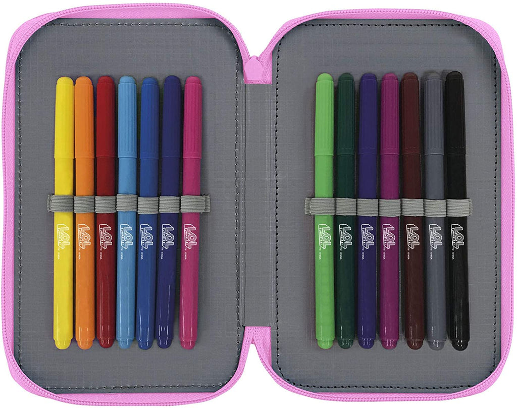 Astuccio 3 scomparti Lol Surprise - Portacolori include 36 accessori - The Toys Store