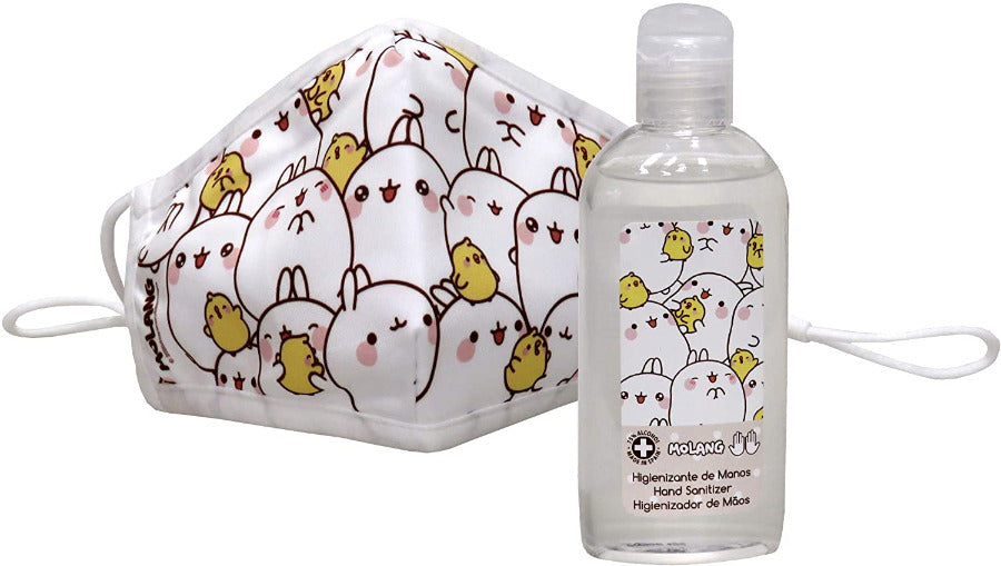 Mascherina per Bambini Riutilizzabile Molang + Gel Antibatterico - The Toys Store