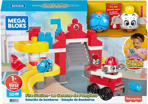 MEGA BLOKS STAZIONE POMPIERI BUBÙ CUCCIOLI - 50 Pezzi Con Animali A Sorpresa, Giocattolo Costruzioni 1+ Anno