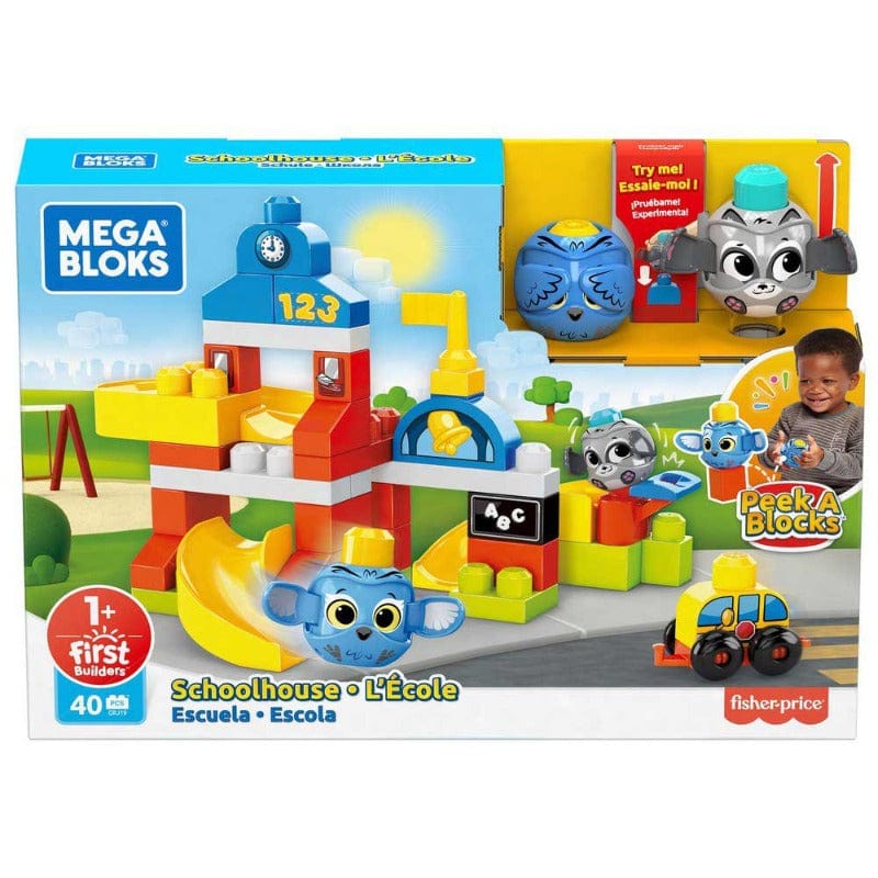 Blocchi a incastro Mega Bloks - Cuccioli a Scuola, 40 Blocchi da Costruzione Giocattolo per Bambini +12 mesi Mega Bloks - Cuccioli a Scuola, 40 Blocchi da Costruzione Giocattolo per Bambini