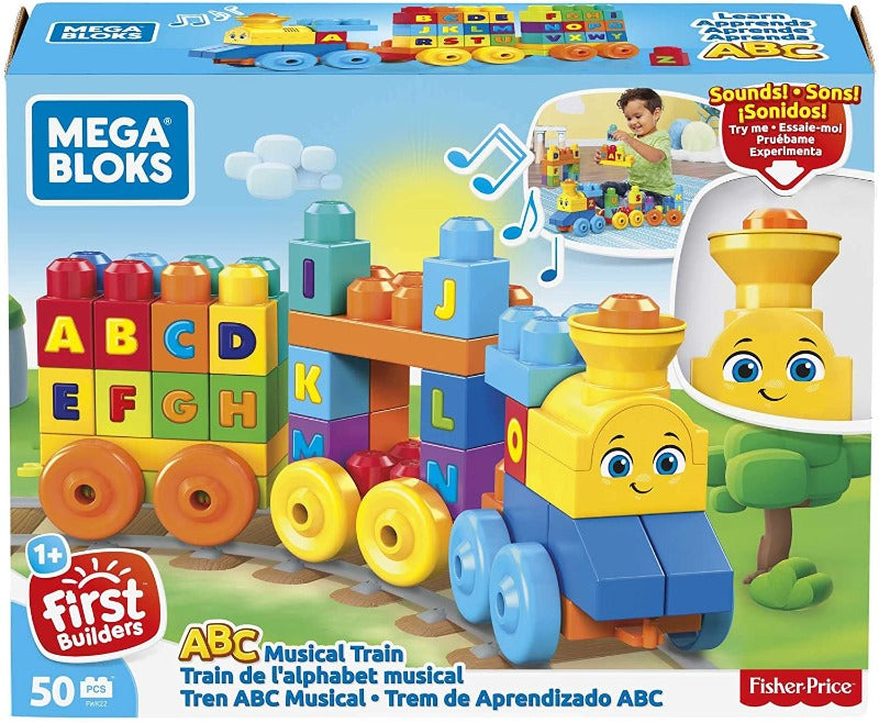 Giochi con l'alfabeto Mega Bloks il Treno dell' Alfabeto Musicale con Blocchi da Costruzione +12 Mesi Mega Bloks il Treno dell' Alfabeto Musicale con Blocchi da CostruzioneMega Bloks il Treno dell' Alfabeto Musicale con Blocchi da Costruzione +12 Mesi