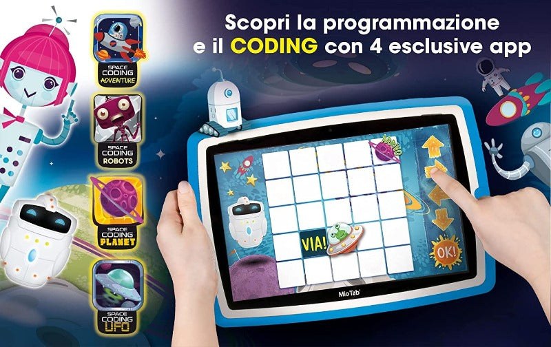 Tablet per Bambini Lisciani-Mio Tab STEM XL 2022, Tablet con Schermo 10 Pollici, 32 GB di Memoria Lisciani-Mio Tab XL 2022, Tablet con Schermo 10 Pollici, 32 GB