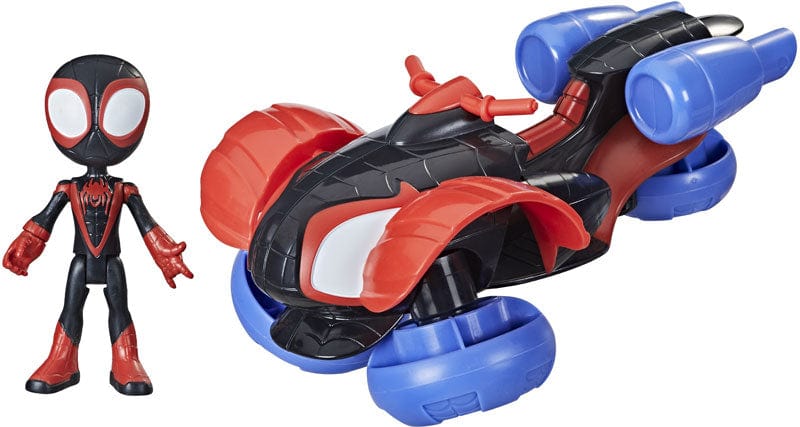 Giocattoli Spiderman Amazing Friends, Miles Morales Techno Racer 2 in 1