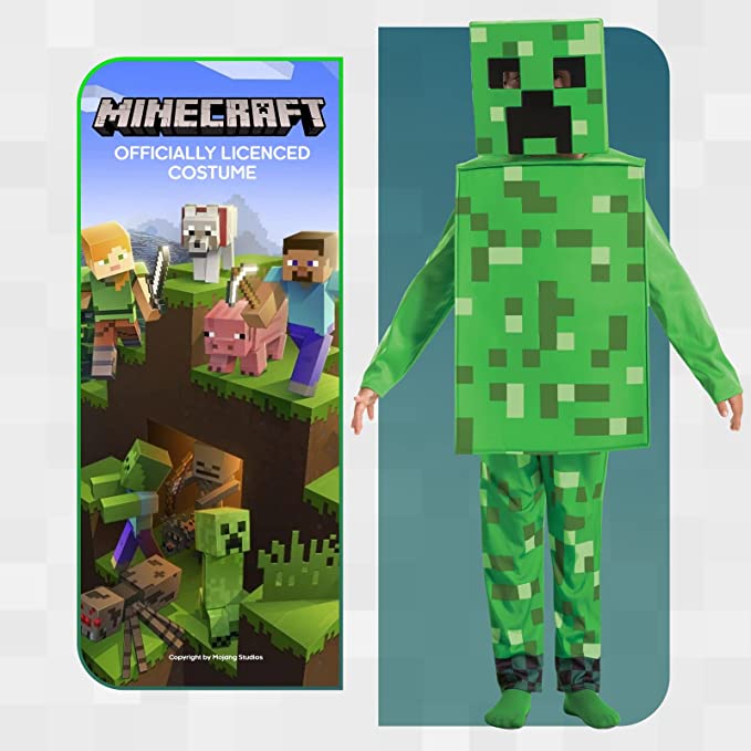 Costume Carnevale Creeper Minecraft, Costume per bambini