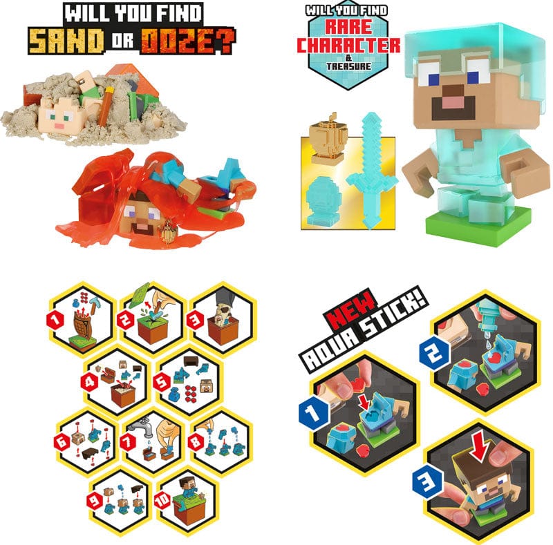 Action figure Treasure X Minecraft Personaggi Singoli Assortiti