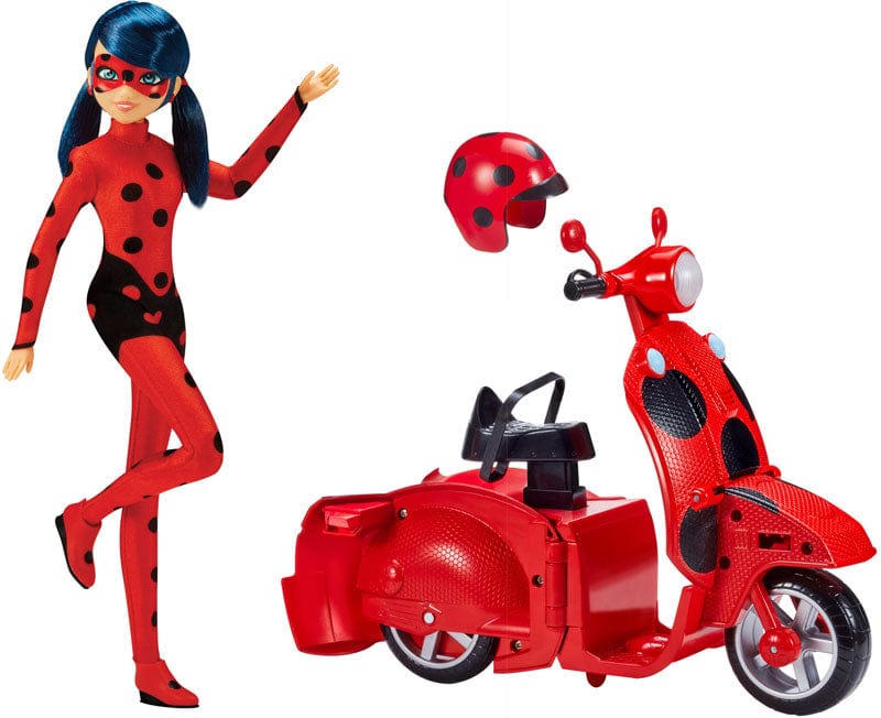 Bambole Miraculous Ladybug Bambola con Scooter Trasformabile