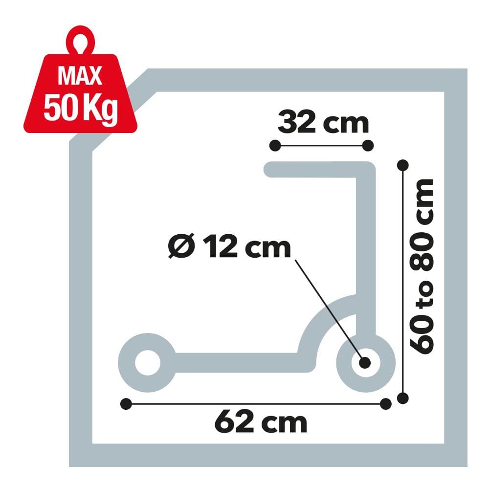 Monopattino a due Ruote portata 50kg - The Toys Store