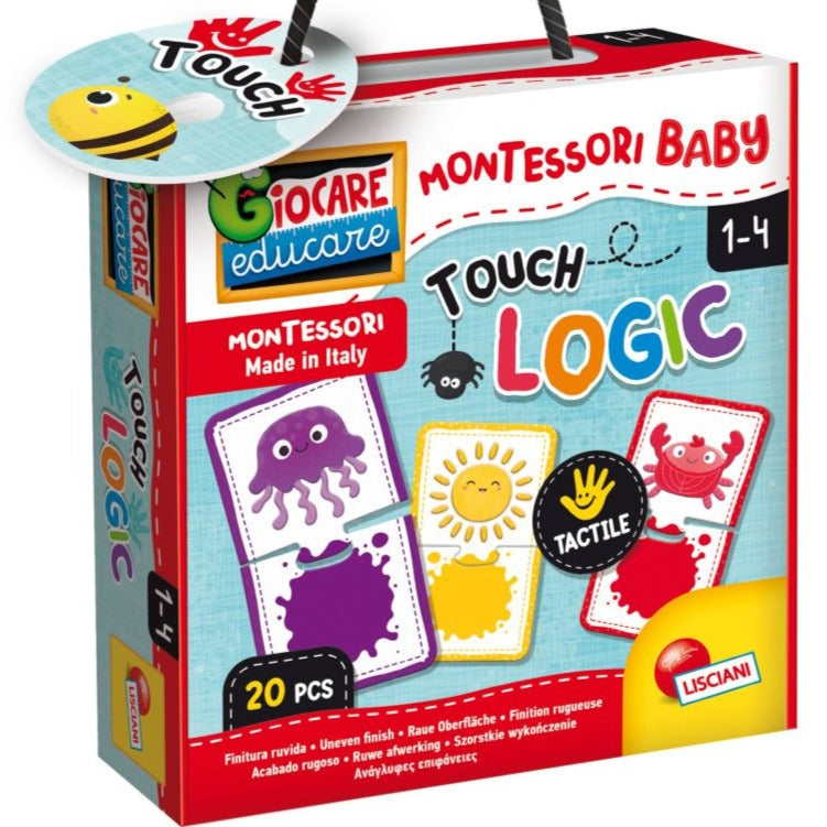 Giocattoli educativi Montessori Baby Logic Touch, Gioco di Associazione Tattile - Lisciani