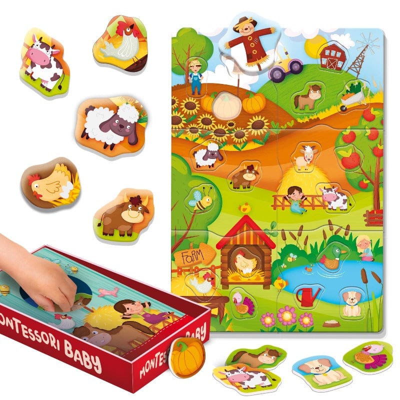 Giocattoli educativi Montessori Baby Box La Fattoria, Gioco Educativo Lisciani 1-4 Anni