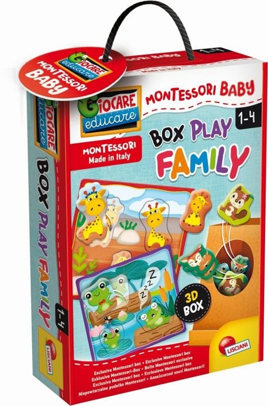 Giocattoli educativi Montessori Baby Box, Gioco Tattile Lisciani 1-4 Anni