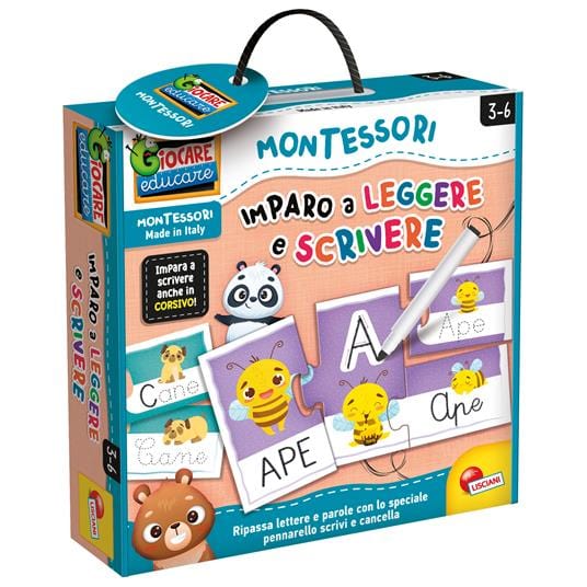 Giocattolo educativo Montessori Imparo a Leggere e Scrivere, Lisciani Educativi