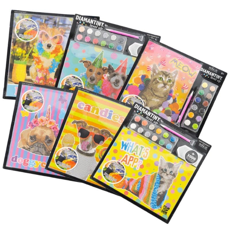 Giochi e giocattoli Diamantiny Level Up Pets, Mosaico con Diamanti