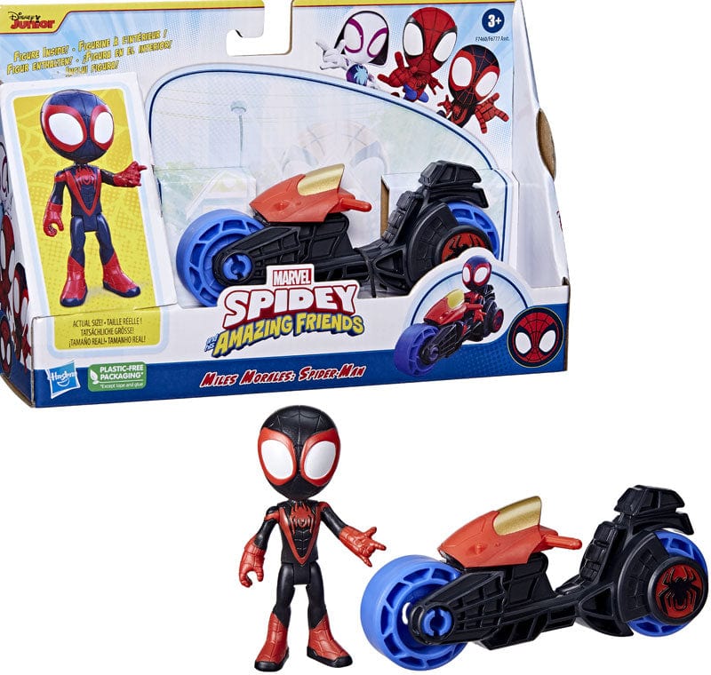 Giocattoli Spiderman Amazing Friends, Moto con Personaggio