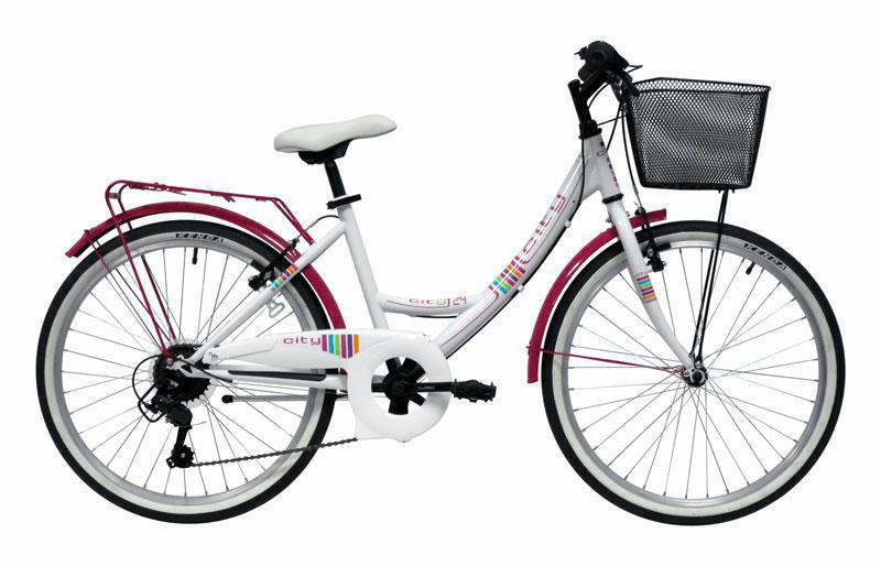 Bicicletta Ragazza 24" Modello City, Cambio Shimano Età 10-15 Anni