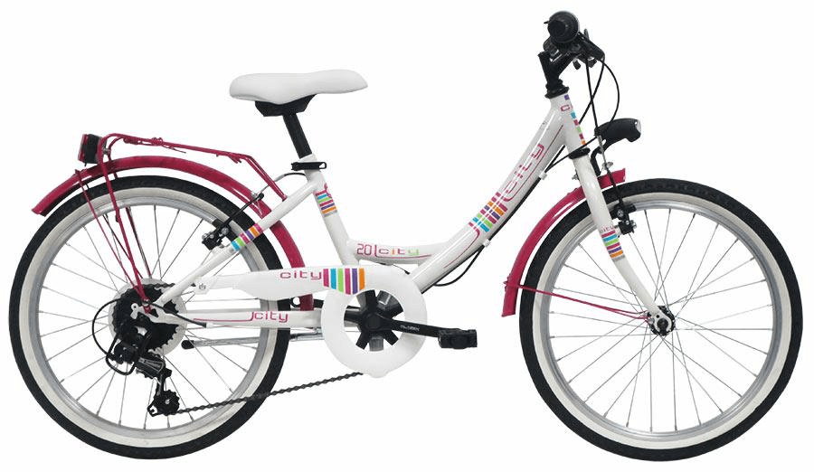 Biciclette Bicicletta Bambina 20" Modello City, Cambio Shimano Età 8-10 Anni